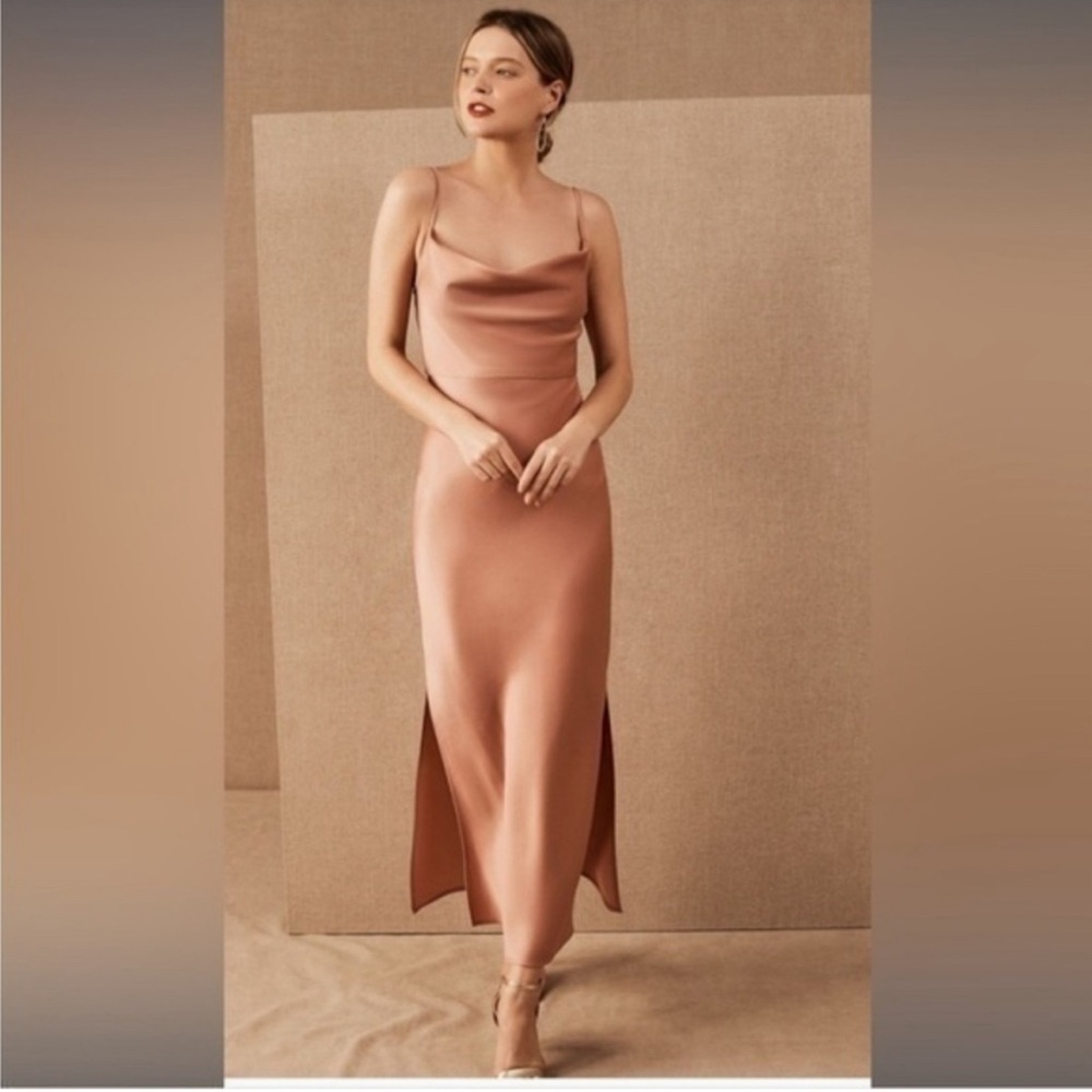 Sachin & Babi Cali Satin Midi Dress Sedona size 6